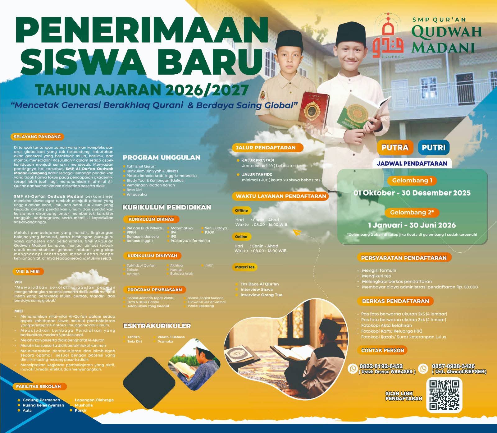 Brosur PPDB Qudwah Madani